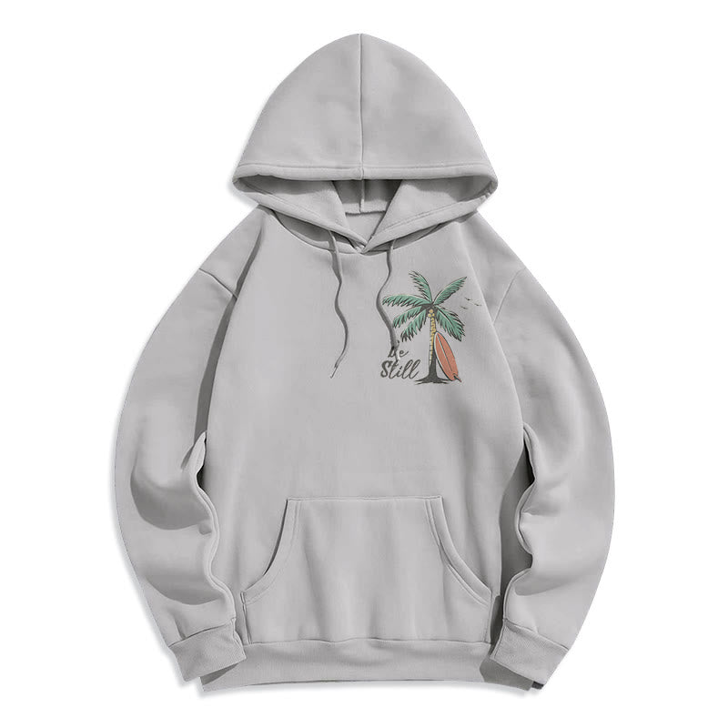 Christianartworkshop Bibelvers & Küstenmotiv „Sei still“ Fleecegefütterter Polyester-Hoodie - image 19