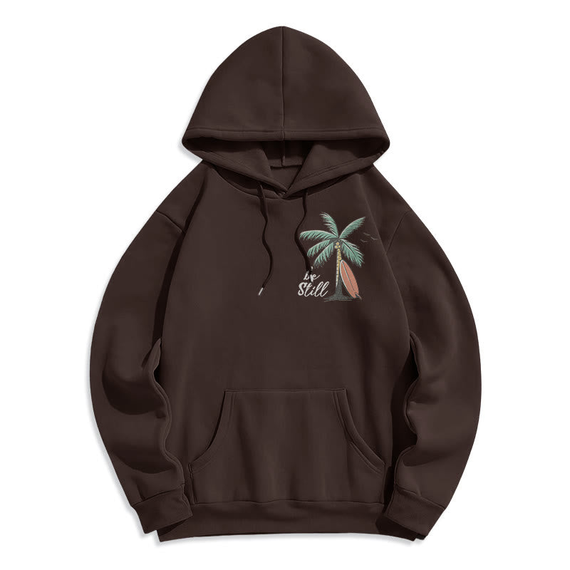 Christianartworkshop Bibelvers & Küstenmotiv „Sei still“ Fleecegefütterter Polyester-Hoodie - image 16