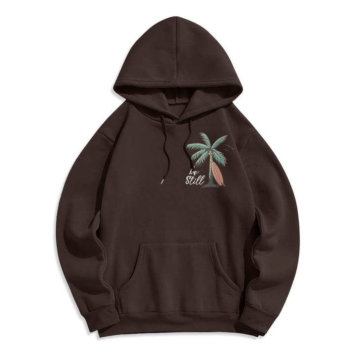 Christianartworkshop Bibelvers & Küstenmotiv „Sei still“ Fleecegefütterter Polyester-Hoodie - image 16