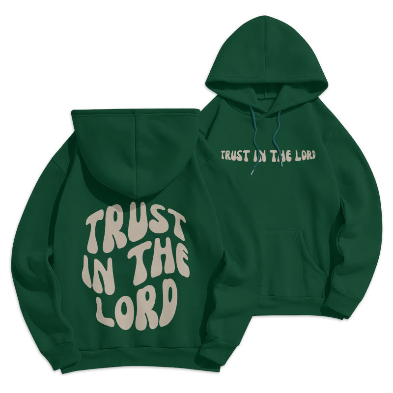 Christianartworkshop Vertrauen Sie auf den Herrn – Fleecegefütterter Polyester-Hoodie - Grün - 2XL - image 15