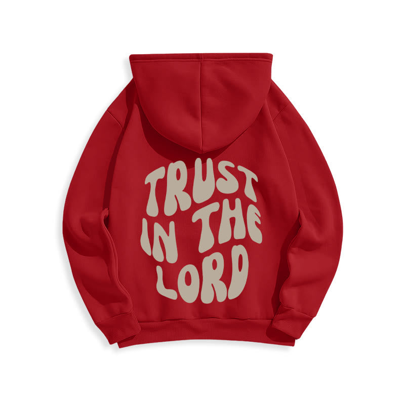 Christianartworkshop Vertrauen Sie auf den Herrn – Fleecegefütterter Polyester-Hoodie - image 14