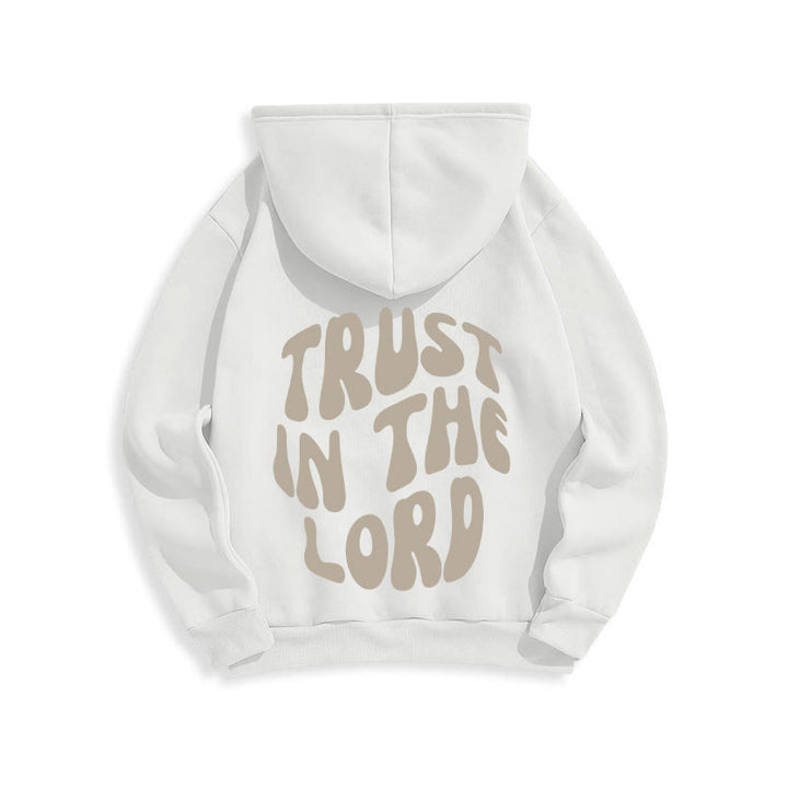 Christianartworkshop Vertrauen Sie auf den Herrn – Fleecegefütterter Polyester-Hoodie - image 8