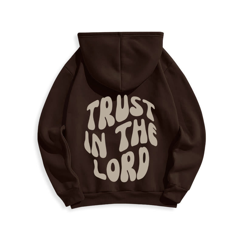 Christianartworkshop Vertrauen Sie auf den Herrn – Fleecegefütterter Polyester-Hoodie - image 20