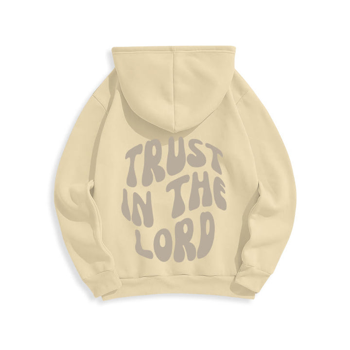 Christianartworkshop Vertrauen Sie auf den Herrn – Fleecegefütterter Polyester-Hoodie - image 2