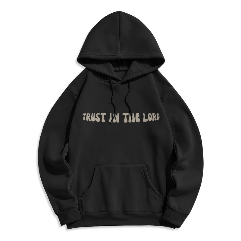 Christianartworkshop Vertrauen Sie auf den Herrn – Fleecegefütterter Polyester-Hoodie - image 4