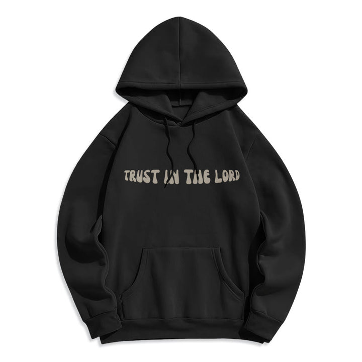 Christianartworkshop Vertrauen Sie auf den Herrn – Fleecegefütterter Polyester-Hoodie - image 4