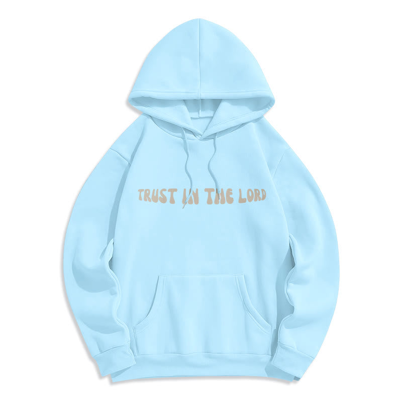 Christianartworkshop Vertrauen Sie auf den Herrn – Fleecegefütterter Polyester-Hoodie - image 10