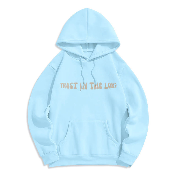 Christianartworkshop Vertrauen Sie auf den Herrn – Fleecegefütterter Polyester-Hoodie - image 10