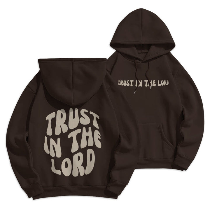 Christianartworkshop Vertrauen Sie auf den Herrn – Fleecegefütterter Polyester-Hoodie - Braun - 2XL - image 18