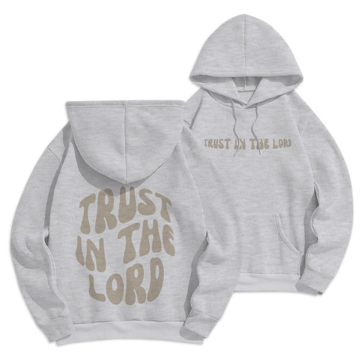 Christianartworkshop Vertrauen Sie auf den Herrn – Fleecegefütterter Polyester-Hoodie - Grau - 2XL - image 21