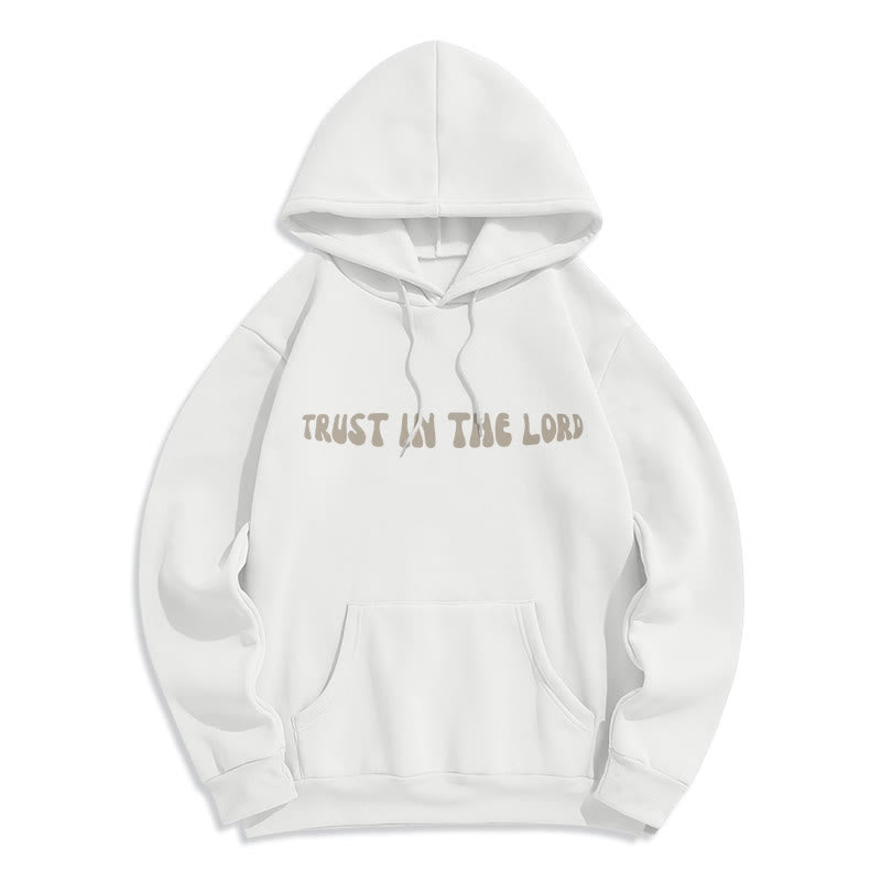 Christianartworkshop Vertrauen Sie auf den Herrn – Fleecegefütterter Polyester-Hoodie - image 7
