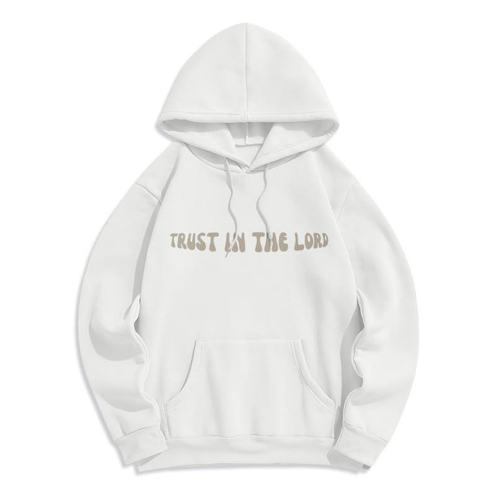 Christianartworkshop Vertrauen Sie auf den Herrn – Fleecegefütterter Polyester-Hoodie - image 7