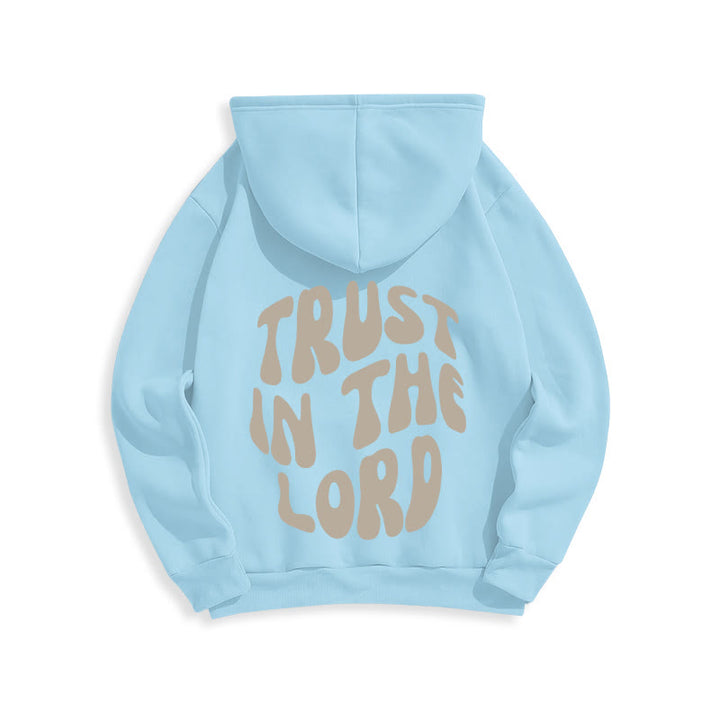 Christianartworkshop Vertrauen Sie auf den Herrn – Fleecegefütterter Polyester-Hoodie - image 11