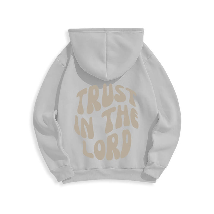Christianartworkshop Vertrauen Sie auf den Herrn – Fleecegefütterter Polyester-Hoodie - image 23