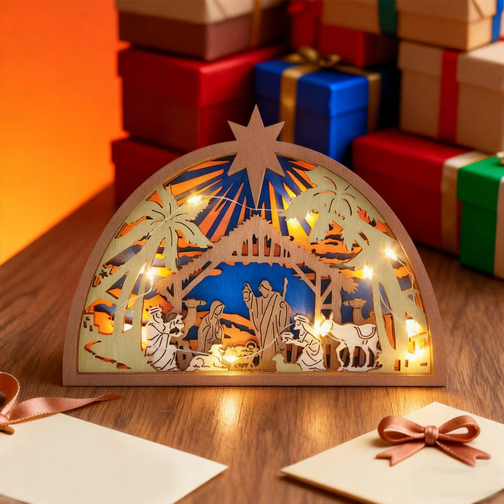 Christianartworkshop Mehrschichtige Krippenfigur aus Holz: Heilige Geschichte & Farbenfrohe Andacht - image 4