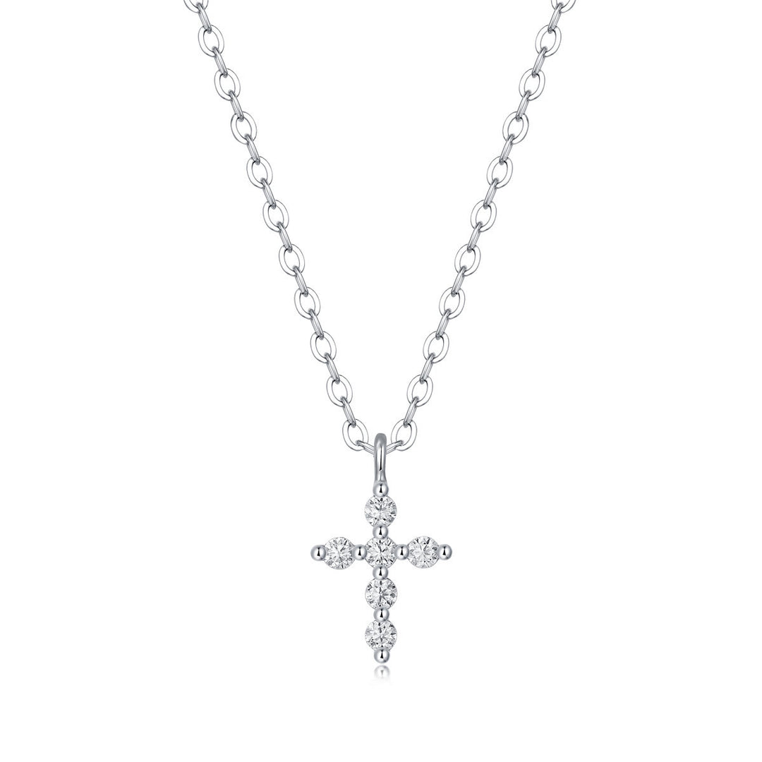 Christianartworkshop Kreuzkette aus Sterlingsilber mit Moissanit: Glaube, Eleganz und zeitloser Glanz - D - image 3