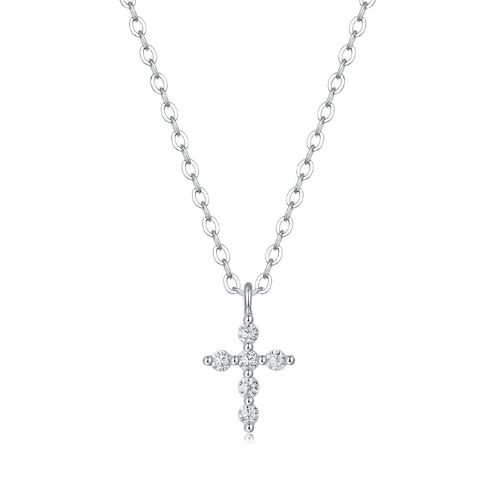 Christianartworkshop Kreuzkette aus Sterlingsilber mit Moissanit: Glaube, Eleganz und zeitloser Glanz - D - image 3