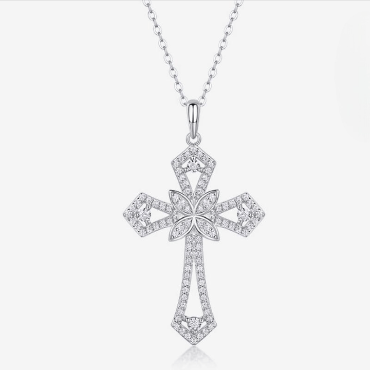 Christianartworkshop Kreuzkette aus Sterlingsilber mit Moissanit: Glaube, Eleganz und zeitloser Glanz - F - image 5