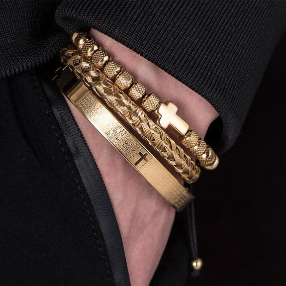 Stapelbares Kreuzarmband-Set von Christianartworkshop: Modische Integration des Glaubens - image 1