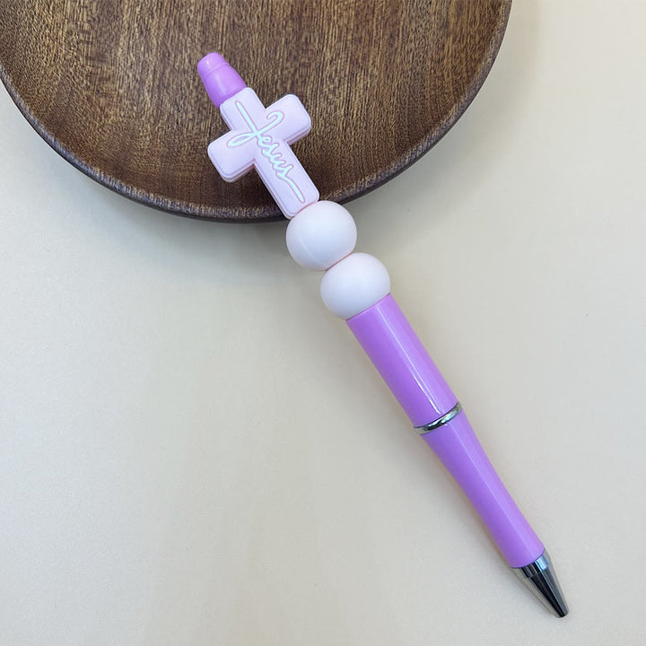 Christianartworkshop Jesus Cross Stiftserie: Ein vom Glauben inspiriertes Schreibgerät mit symbolischem Charme - Rosa - image 9