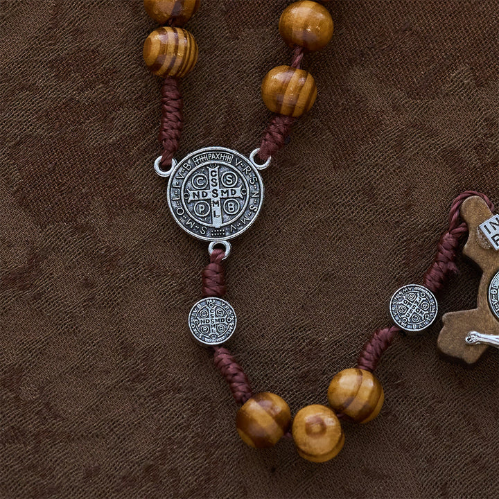 Perlenrosenkranz mit St.-Benedikt-Medaille von Christianartworkshop: Zarter Glaube für Momente des Gebets - image 6