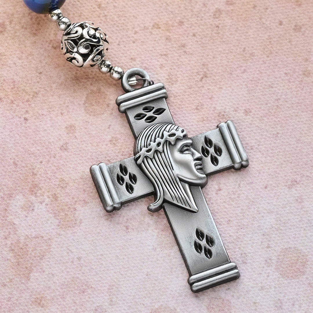 Christianartworkshop: Aufwendig verzierter Rosenkranz mit dem Heiligen Michael und Kreuz: Stille Gewissheit für das Gebet - image 8