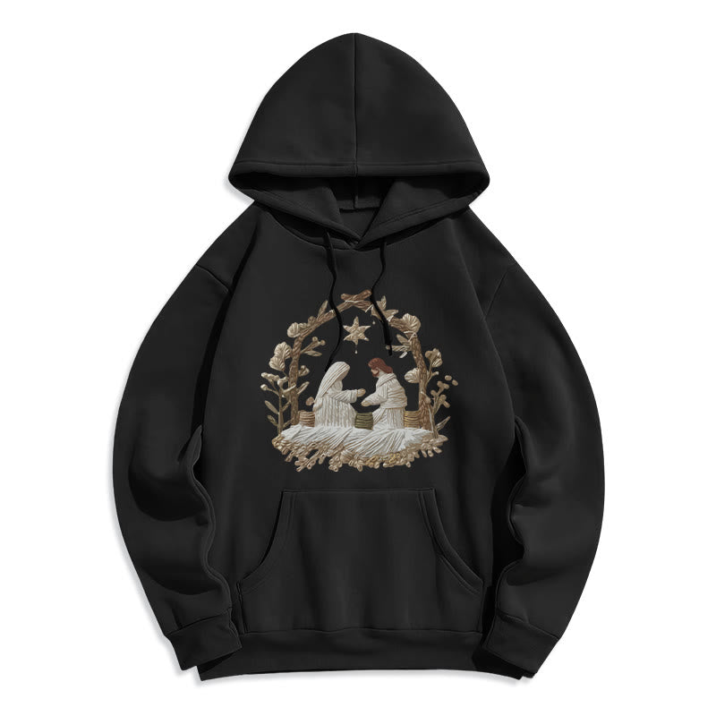 Christianartworkshop Weihnachtspullover mit Krippenmotiv, gefüttert mit Polyester - Schwarz - 2XL - image 0