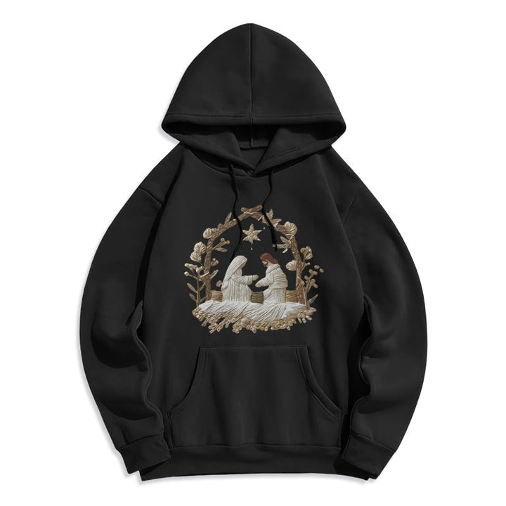 Christianartworkshop Weihnachtspullover mit Krippenmotiv, gefüttert mit Polyester - Schwarz - 2XL - image 0