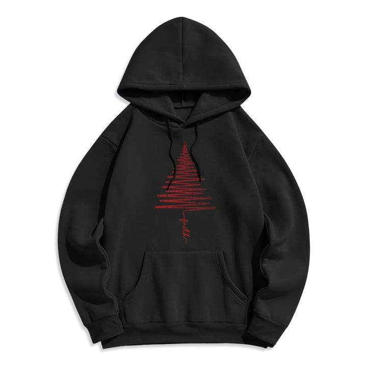 Christianartworkshop Weihnachts-Hoodie mit Kreuzmotiv, gefüttert mit Polyester, Fleece-Futter - Schwarz - 2XL - image 5