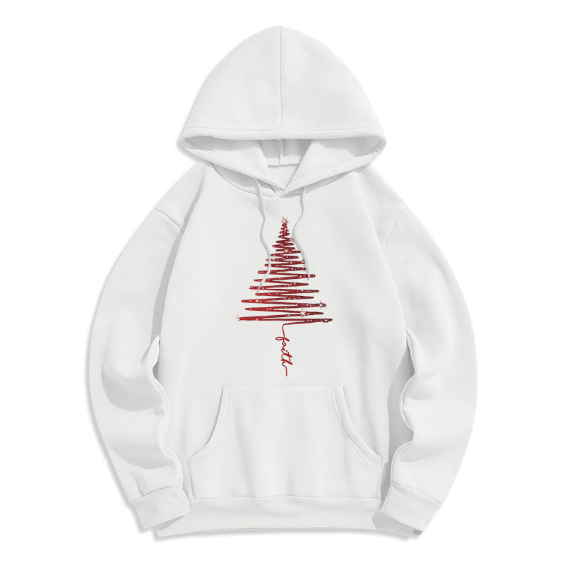Christianartworkshop Weihnachts-Hoodie mit Kreuzmotiv, gefüttert mit Polyester, Fleece-Futter - Weiß - 2XL - image 3