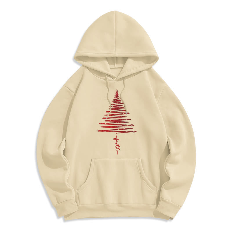 Christianartworkshop Weihnachts-Hoodie mit Kreuzmotiv, gefüttert mit Polyester, Fleece-Futter - Beige - 2XL - image 0