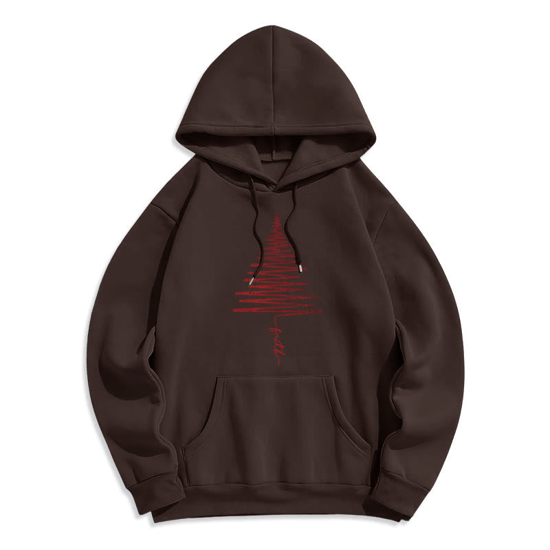 Christianartworkshop Weihnachts-Hoodie mit Kreuzmotiv, gefüttert mit Polyester, Fleece-Futter - Braun - 2XL - image 4