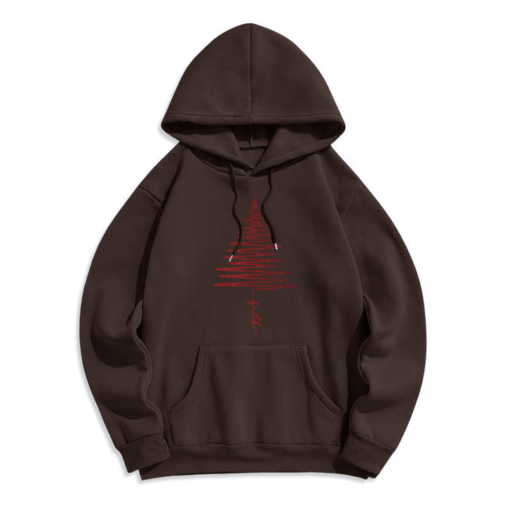 Christianartworkshop Weihnachts-Hoodie mit Kreuzmotiv, gefüttert mit Polyester, Fleece-Futter - Braun - 2XL - image 4