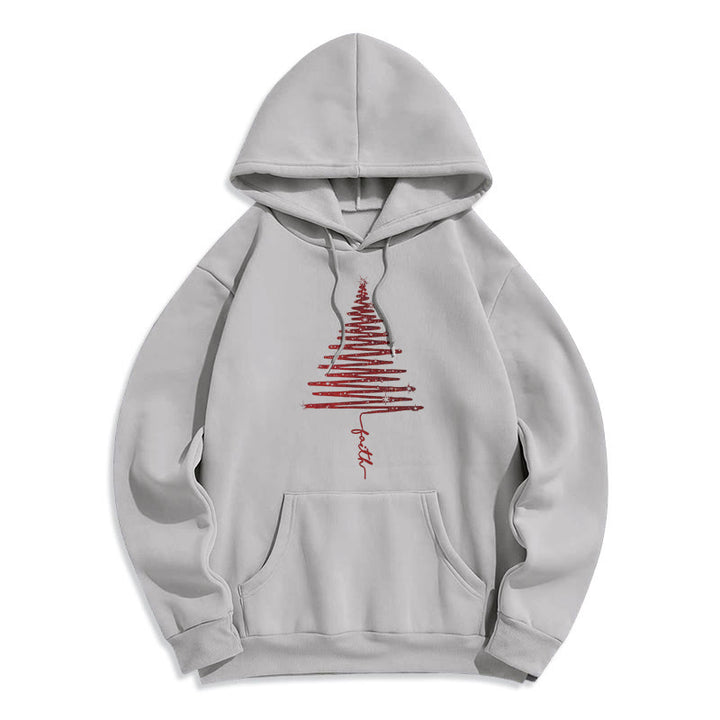 Christianartworkshop Weihnachts-Hoodie mit Kreuzmotiv, gefüttert mit Polyester, Fleece-Futter - Grau - 2XL - image 2