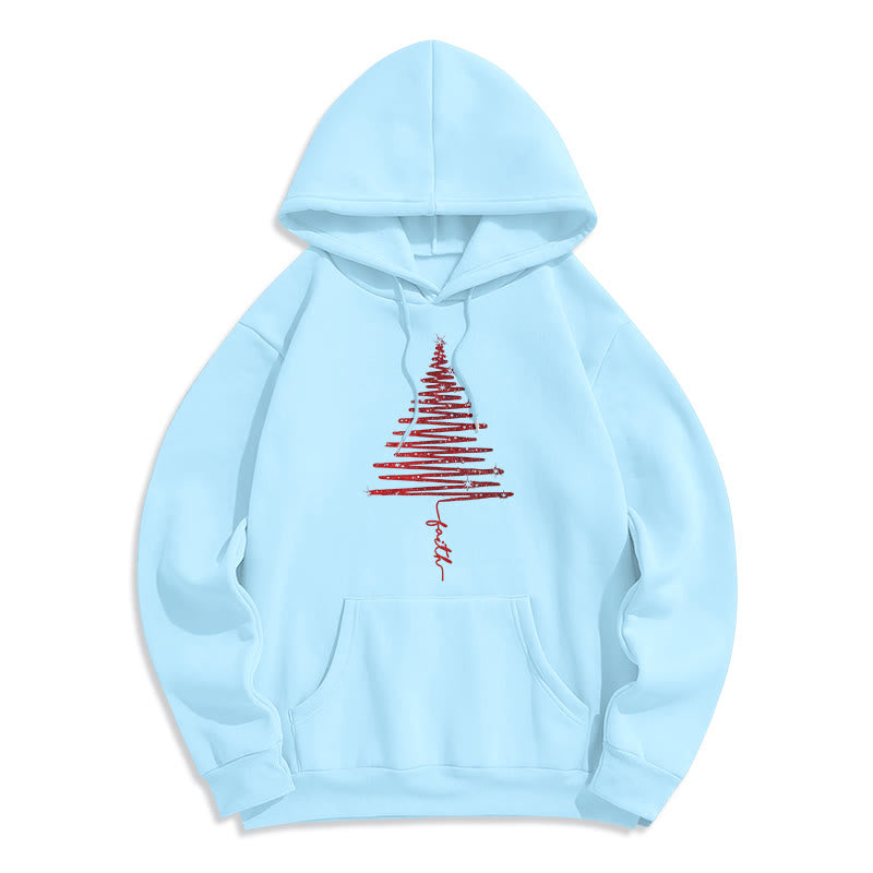 Christianartworkshop Weihnachts-Hoodie mit Kreuzmotiv, gefüttert mit Polyester, Fleece-Futter - Blau - 2XL - image 8