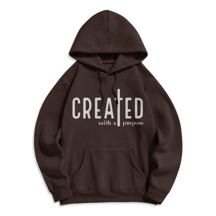 Christianartworkshop – Mit einem bestimmten Zweck geschaffener, fleecegefütterter Polyester-Hoodie - Braun - 2XL - image 6