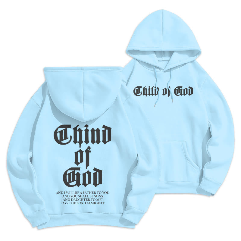 Christianartworkshop Kinder-Gottes-Schrift-Hoodie mit Fleece-Futter aus Polyester - Blau - 2XL - image 3
