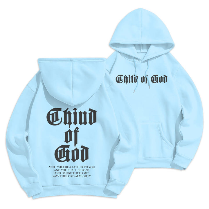 Christianartworkshop Kinder-Gottes-Schrift-Hoodie mit Fleece-Futter aus Polyester - Blau - 2XL - image 3