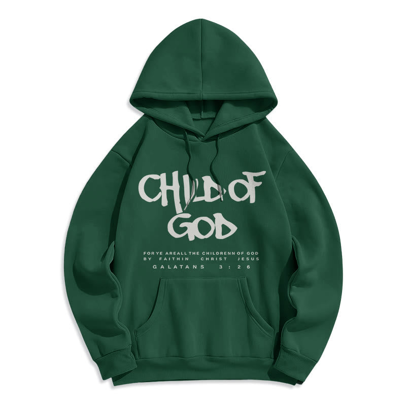 Christianartworkshop Kind Gottes Galater 3,26 Glaube Fleecegefütterter Polyester-Hoodie - Grün - 2XL - image 4