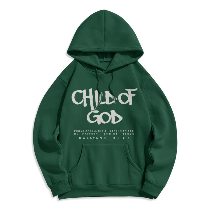 Christianartworkshop Kind Gottes Galater 3,26 Glaube Fleecegefütterter Polyester-Hoodie - Grün - 2XL - image 4