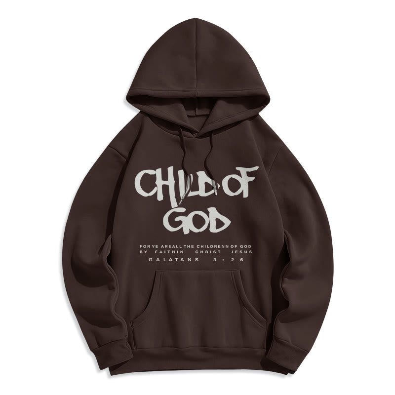 Christianartworkshop Kind Gottes Galater 3,26 Glaube Fleecegefütterter Polyester-Hoodie - Braun - 2XL - image 0