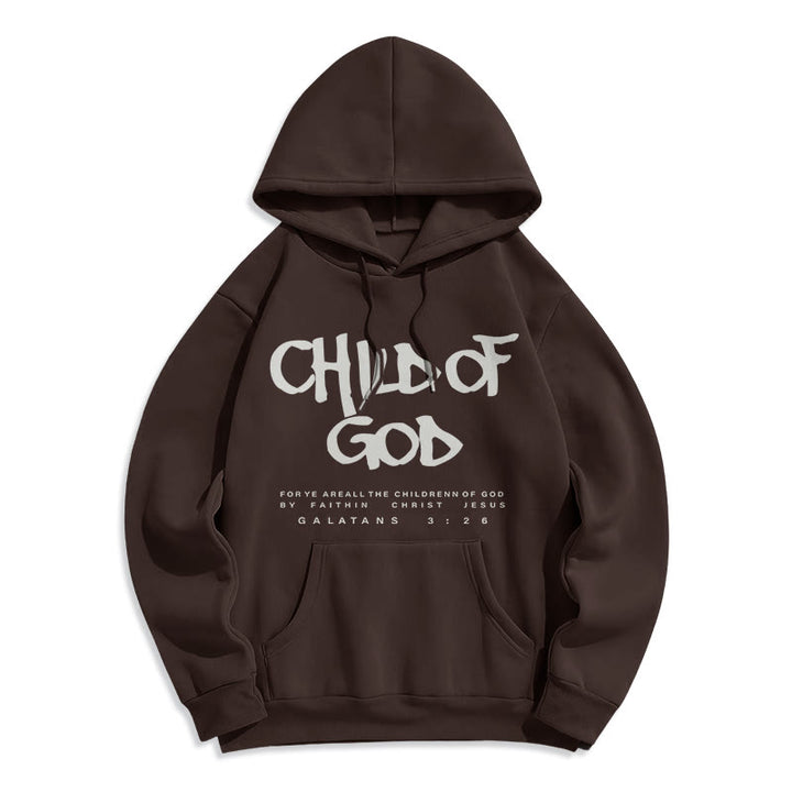 Christianartworkshop Kind Gottes Galater 3,26 Glaube Fleecegefütterter Polyester-Hoodie - Braun - 2XL - image 0