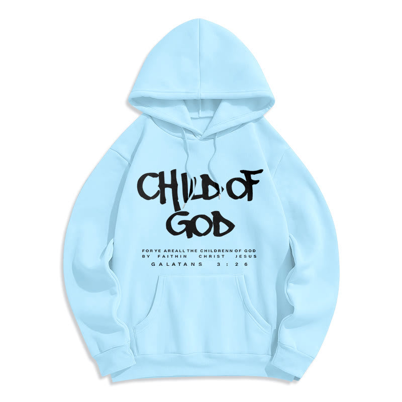 Christianartworkshop Kind Gottes Galater 3,26 Glaube Fleecegefütterter Polyester-Hoodie - Blau - 2XL - image 2