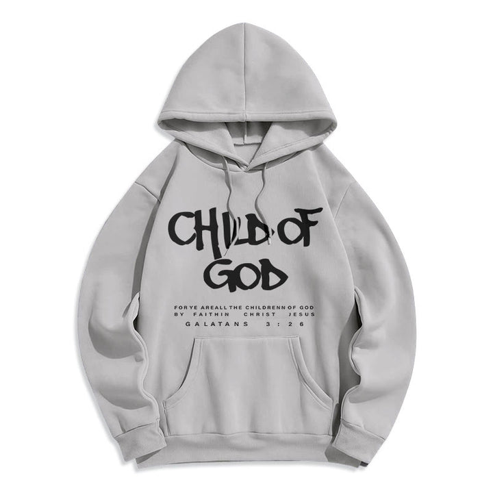 Christianartworkshop Kind Gottes Galater 3,26 Glaube Fleecegefütterter Polyester-Hoodie - Grau - 2XL - image 6