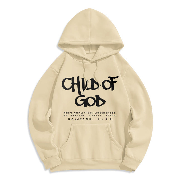 Christianartworkshop Kind Gottes Galater 3,26 Glaube Fleecegefütterter Polyester-Hoodie - Beige - 2XL - image 5
