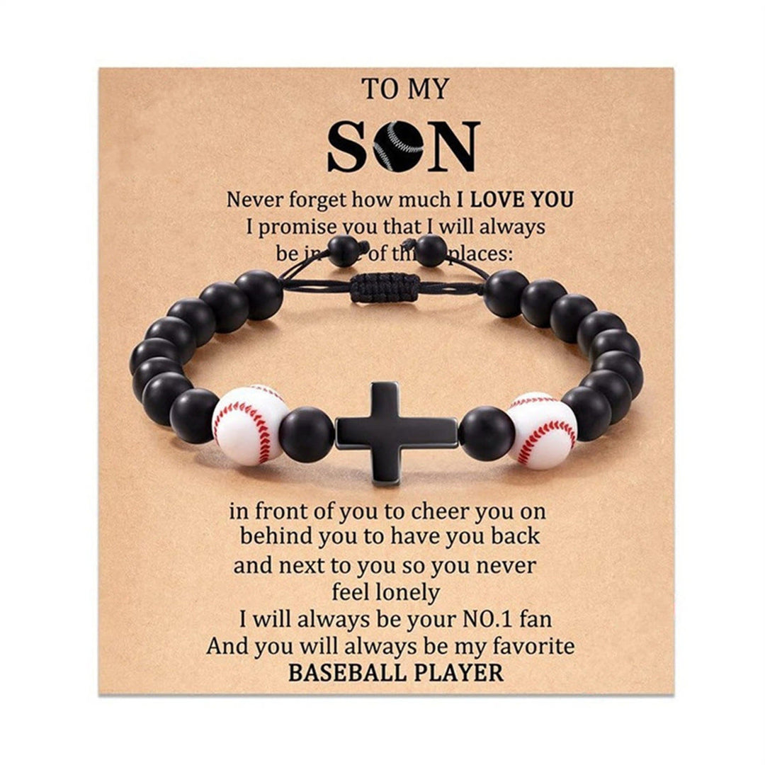 Christianartworkshop Kreuz- und Sportperlenarmband: Zarte Hingabe für Sportbegeisterte - Baseball für meinen Sohn - image 8