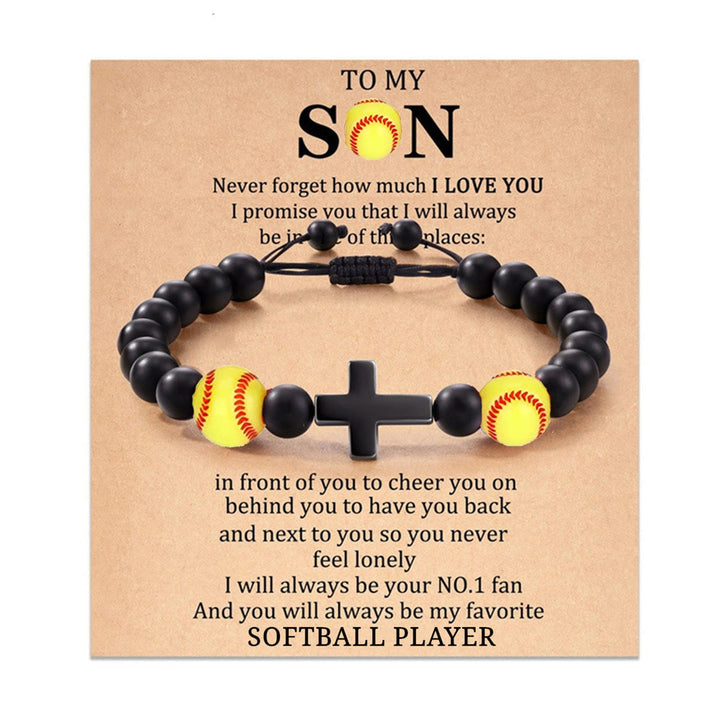 Christianartworkshop Kreuz- und Sportperlenarmband: Zarte Hingabe für Sportbegeisterte - Softball FÜR MEINEN SOHN - image 10
