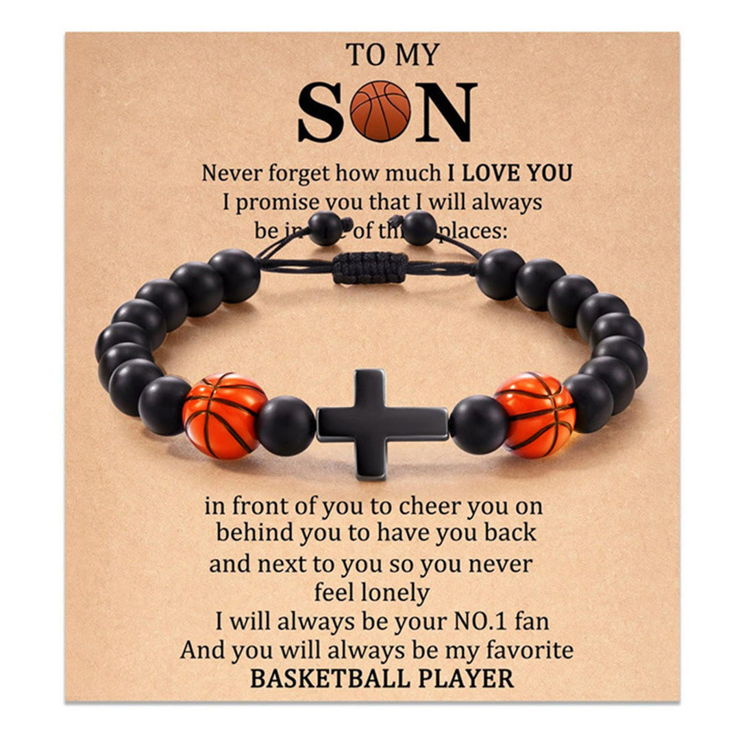 Christianartworkshop Kreuz- und Sportperlenarmband: Zarte Hingabe für Sportbegeisterte - Basketball für meinen Sohn - image 7