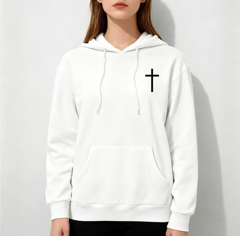 Christianartworkshop Zitat-Stil Mutiger Glaube in Philipper 413 Fleecegefütterter Polyester-Hoodie - image 3