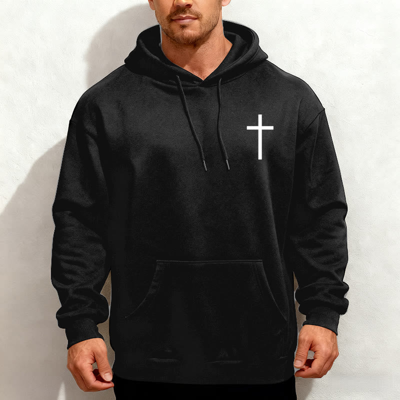 Christianartworkshop Zitat-Stil Mutiger Glaube in Philipper 413 Fleecegefütterter Polyester-Hoodie - image 8